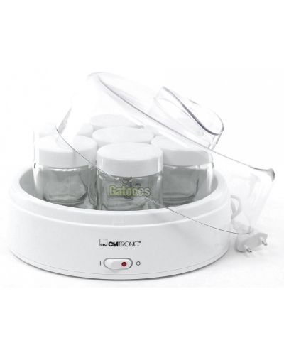 Yogurtera para 7 yogures de Clatronic JM3344 abierta