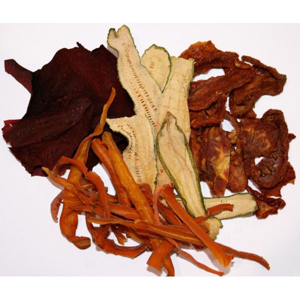 Verduras deshidratadas en el Deshidratador de fruta y verduras con Termostato