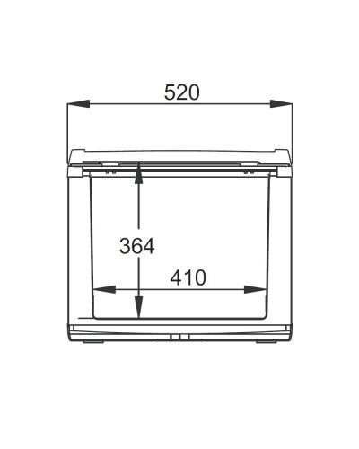 Nevera Híbrida Mobicool 41 litros - medidas