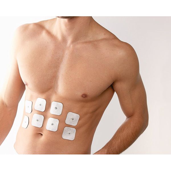 Electro-Estimulador muscular 3 in 1 con 8 Electrodos para abdomen