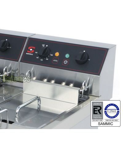 Detalle de la freidora industrial Sammic FE-12+12 Trifásica