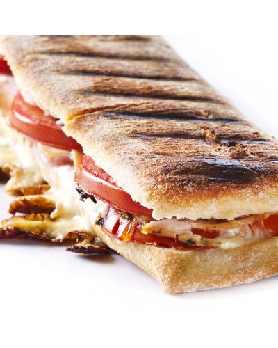 Montadito en Plancha-Grill Profesional, Base y tapa Ranuradas