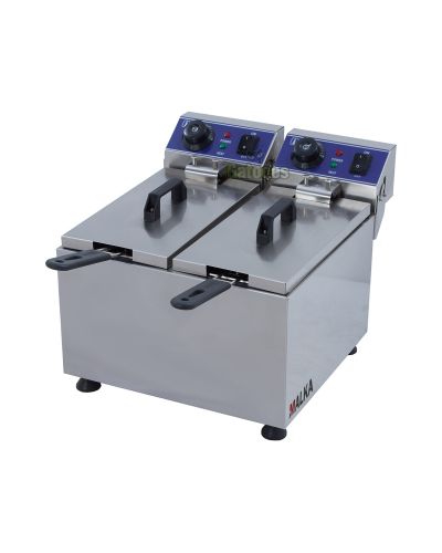 Freidora profesional Malka 12 litros con cestas y tapa