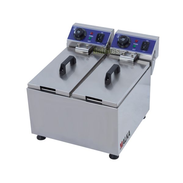 Freidora profesional Malka 12 litros con tapa