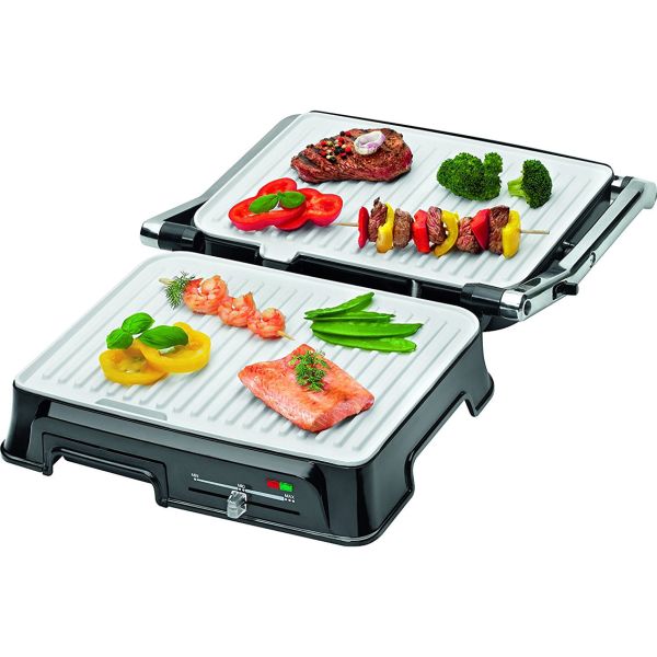 Plancha Grill Cerámica de Bomann abierta