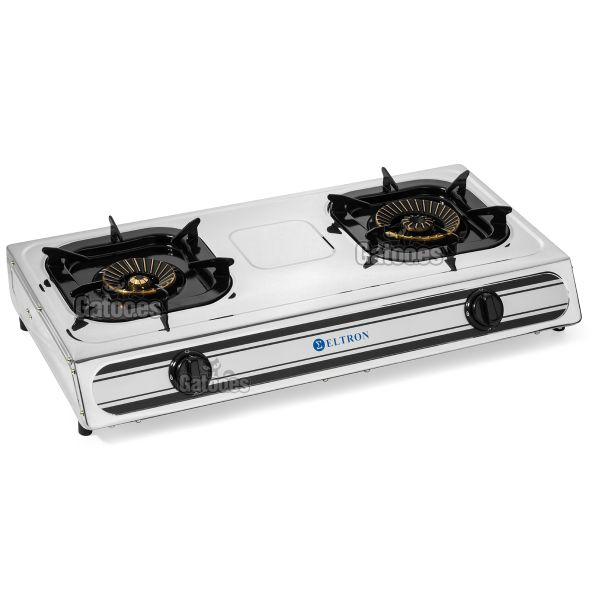 Cocina de Gas de 2 Fuegos. Con Termopar