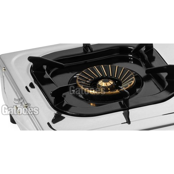 Detalle de la Cocina de Gas de 2 Fuegos con termopar