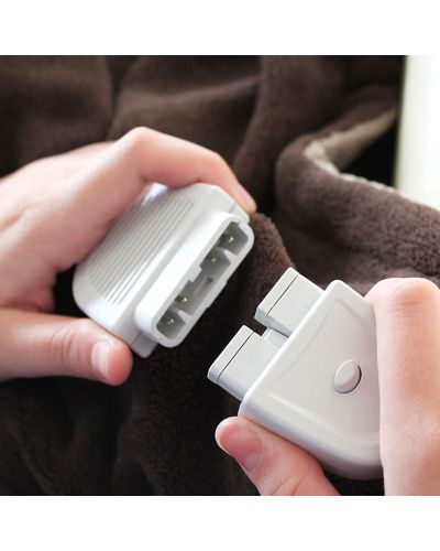 Manta Eléctrica doble Bicolor con conector desconectado