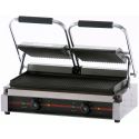 Plancha-Grill Profesional. Base y tapa Ranuradas. Doble 440 mm