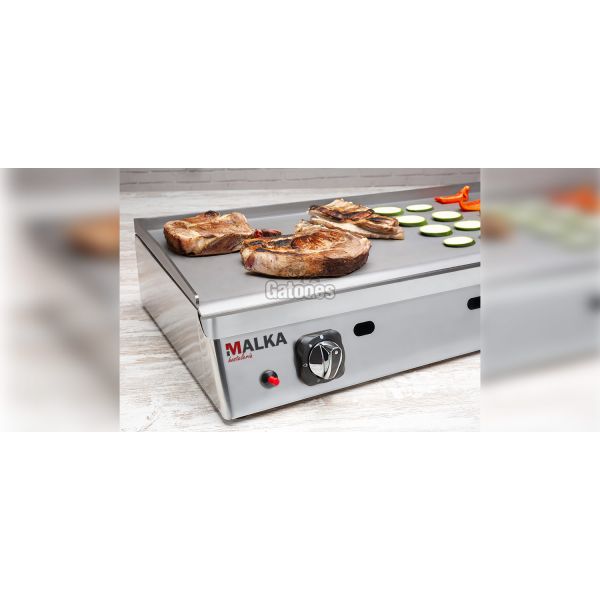 Plancha a Gas Profesional de 100 cm de ancho TG100, con alimentos
