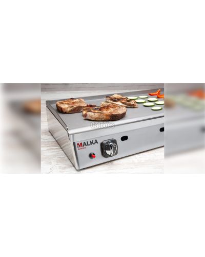 Plancha a Gas Profesional de 100 cm de ancho TG100, con alimentos