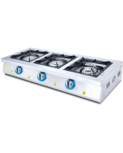 Cocina de Gas Industrial de 3 Fuegos GM3