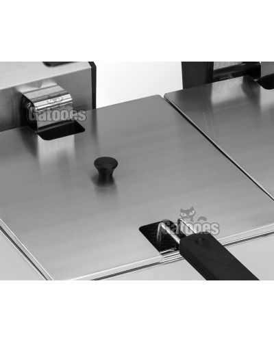 Detalle Tapas de la Freidora Profesional doble cesta 16 litros (8+8)