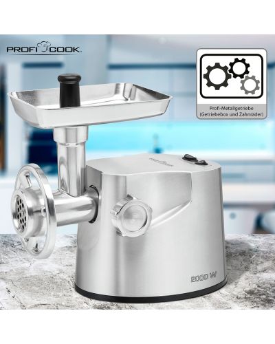 Picadora de Carne Semi-Profesional Proficook con engranajes metálicos