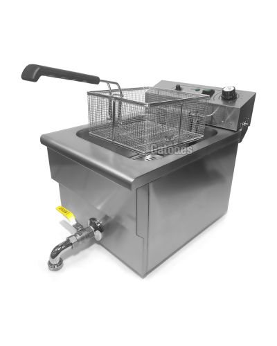 Freidora Profesional Eltron 10 litros AR10 abierta. Potenciada.