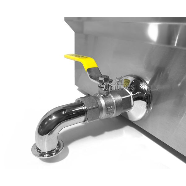 Grifo de vaciado de la Freidora Profesional Eltron 10 litros AR10. Potenciada.