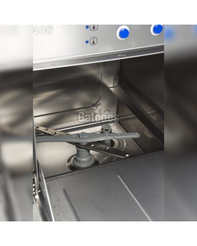 Interior del Lavavajillas Industrial S400. Cesta de 40x40