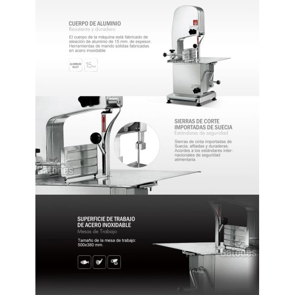 Detalles exteriores de la Sierra para carne y huesos SC20