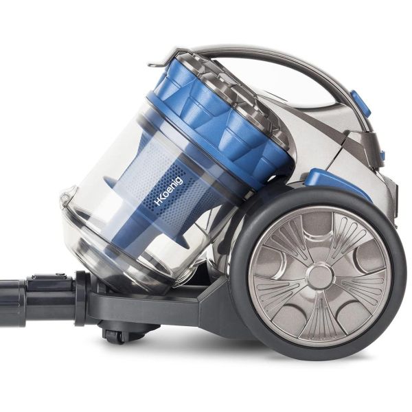 Vista lateral del Aspirador sin bolsa Compact+ H.Hoenig STC68. Especial Animales.