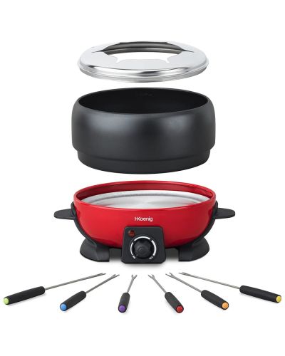 Fondue H.Koenig ALP1800. Para 6 personas. Desmontable para fácil limpieza.