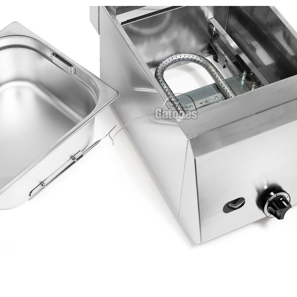 Freidora de Gas 8 Litros Profesional GD8 (OUTLET Reacondicionado) Desmontada