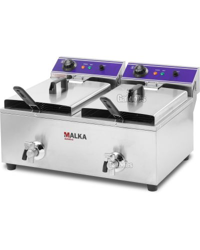 Freidora Profesional doble cesta de 20 litros (10+10) Malka (OUTLET Reacondicionado)