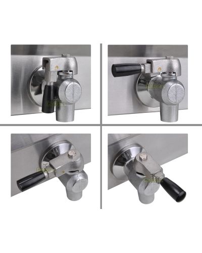 Grifos de Vaciado de la Freidora Profesional doble cesta de 20 litros (10+10) Malka (OUTLET Reacondicionado)