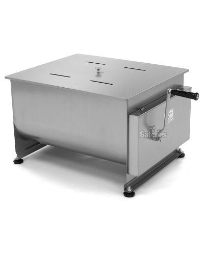 Amasador de Carne Manual Profesional de 30, 40, 50 y 60 Litros. Con Doble Eje