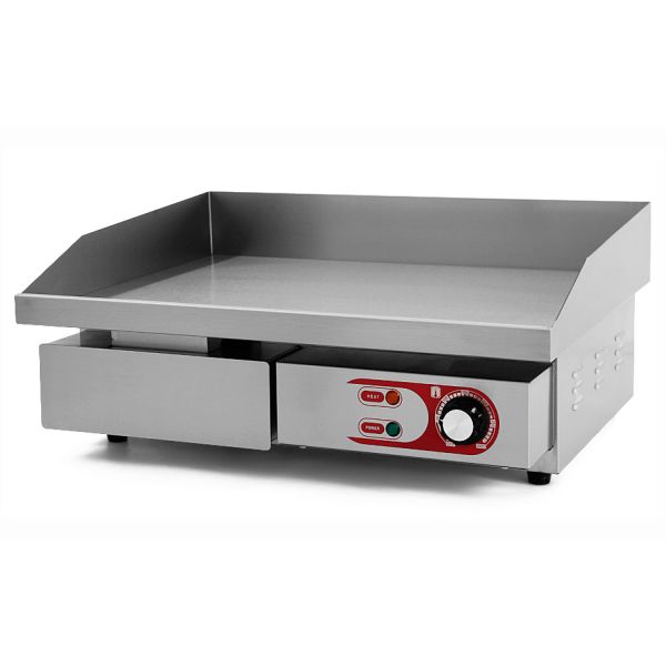 Plancha Eléctrica de Cocina Profesional Eltron. Ancho 55 cm. (de Cromoduro) (OUTLET Reacondicionado)