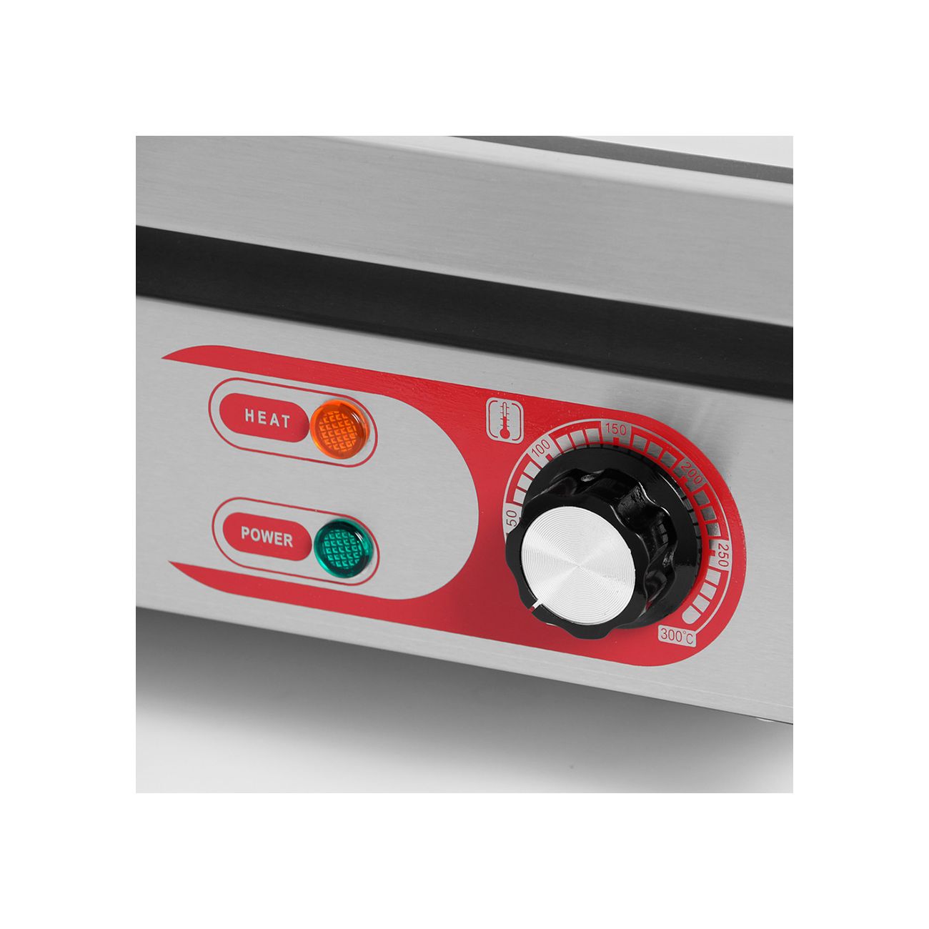 Panel de mandos Plancha Eléctrica de Cocina Profesional Eltron. Ancho 55 cm. (de Cromoduro) (OUTLET Reacondicionado)