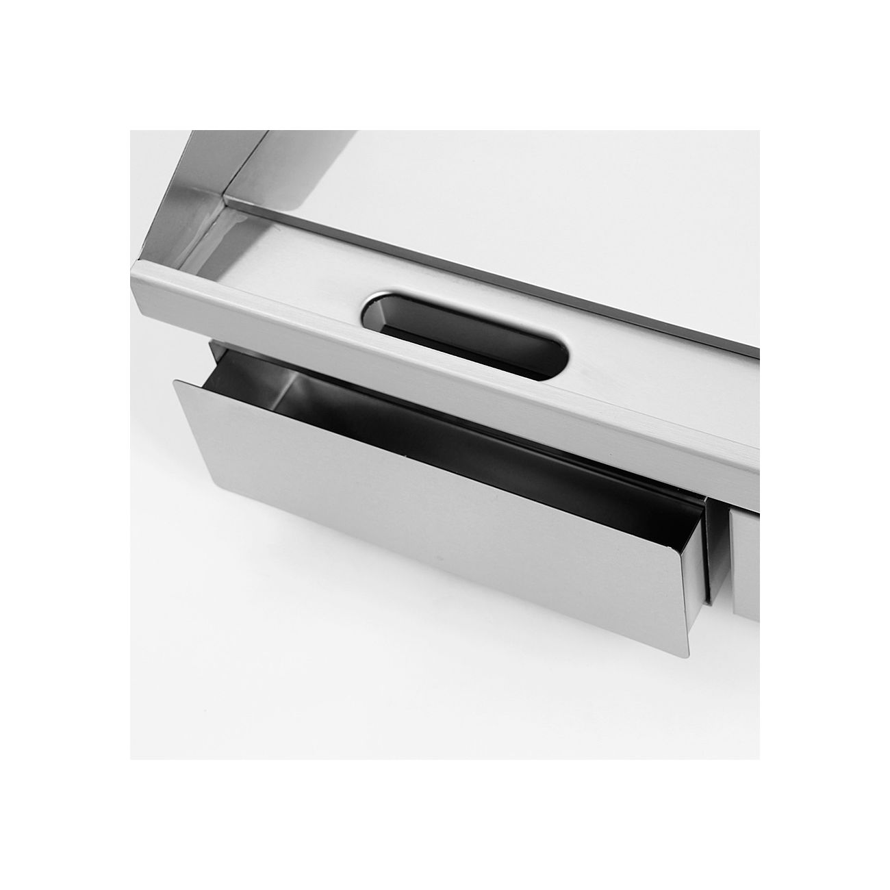 Recogegrasas Plancha Eléctrica de Cocina Profesional Eltron. Ancho 55 cm. (de Cromoduro) (OUTLET Reacondicionado)