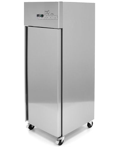 Congelador Vertical Profesional Lux 600 Litros Inox. Con Bandejas GN 2/1. Alto 200 x Ancho 68 cm.