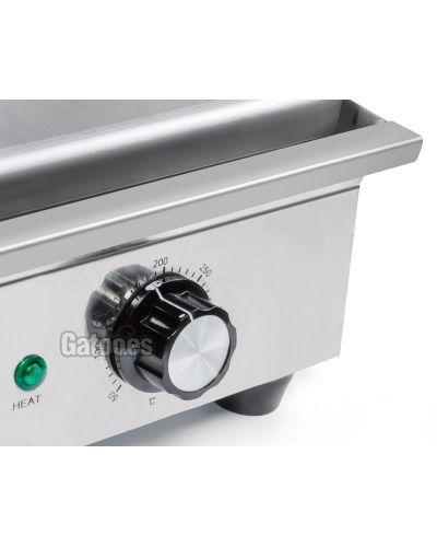 Regulador temperatura Plancha Eléctrica de Cocina Profesional Malka. Ancho 32 cm. (OUTLET Reacondicionado - Pruebas)