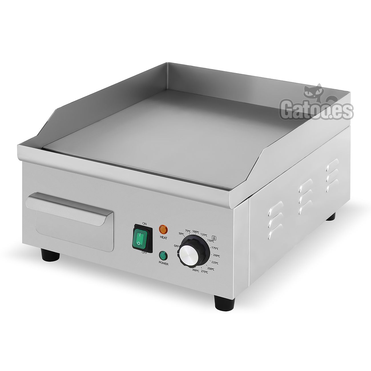 Plancha Eléctrica de Cocina Profesional. Ancho 35 cm.