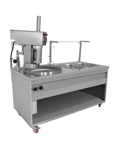 Freidora de Churros Profesional de 15 Litros. Con Mostrador y Cubas GN 1/1 CH15Plus