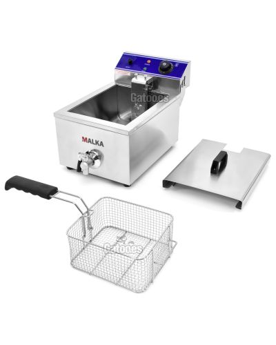 Vista desmontada Freidora Profesional de 10 litros Malka (OUTLET Reacondicionado)