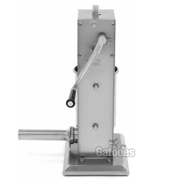 Vista lateral Churrera Embutidora Vertical Inox 3 o 5 Litros CP26
