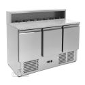 Mesa Refrigerada para Pizza de Granito, 8 cubetas GN1/6. Ancho 136,5 cm.