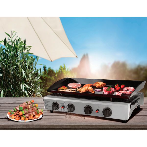 Plancha de Cocina a Gas Butano o Propano. Ancho 77 cm. Para Bares y Restaurantes.