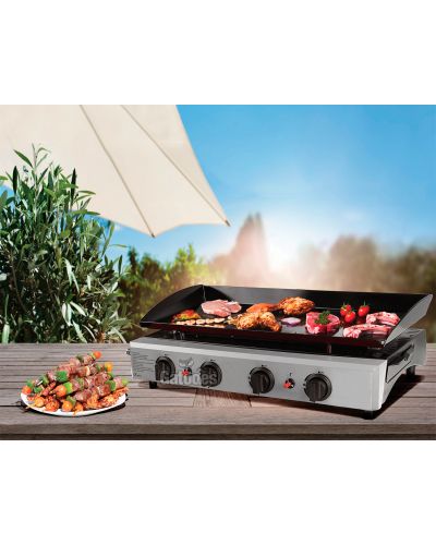 Plancha de Cocina a Gas Butano o Propano. Ancho 77 cm. Para Bares y Restaurantes.