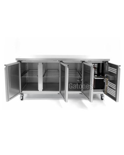 Mostrador Refrigerado, con 465 Litros. Ancho 179 cm. Abierto