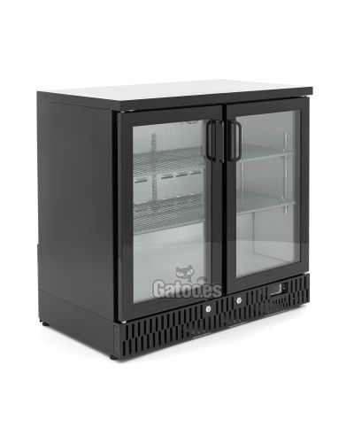 Frigorífico Vertical Doble Profesional 227 Litros LXB2. 2 Puertas de cristal. Alto 85 x Ancho 92 cm.