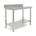 Mesas de Trabajo de acero inoxidable Murales. Fondo 70 cm. Anchos de 60 cm. a 200 cm.