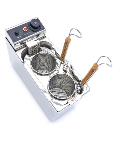 Vista superior Cocedor de Pasta Eléctrico Profesional 4 litros, 2 cestas