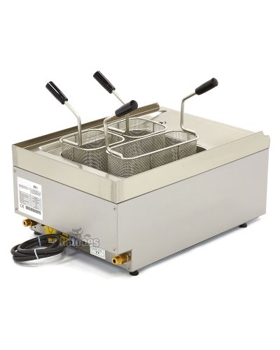 Vista trasera Cocedor de Pasta Eléctrico Profesional 15 litros, 3 cestas