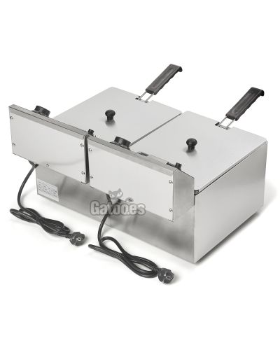 Vista trasera Freidora Profesional doble cesta 16 litros (8+8) Malka (OUTLET Reacondicionado) Vista trasera Freidora Profesional doble cesta 16 litros (8+8) Malka (OUTLET Reacondicionado)