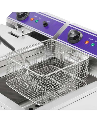 Detalle de Freidora 10+10 litros Malka