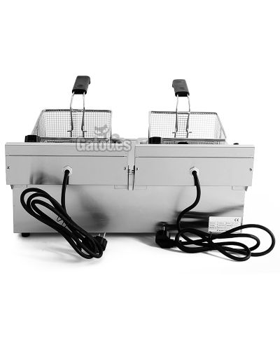 Freidora 12+12 litros Eltron - Vista trasera