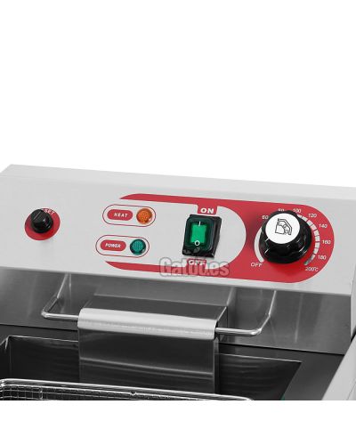 Freidora Profesional Eléctrica 14 litros - Controles
