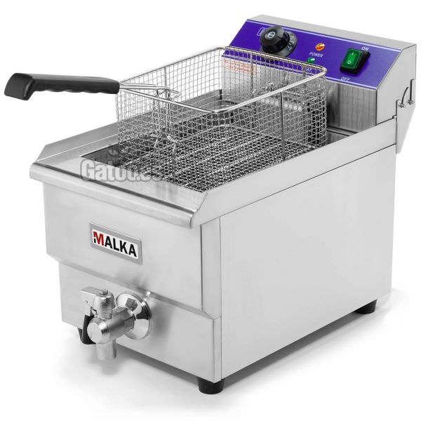 Freidora 12 litros Malka FES12 abierta